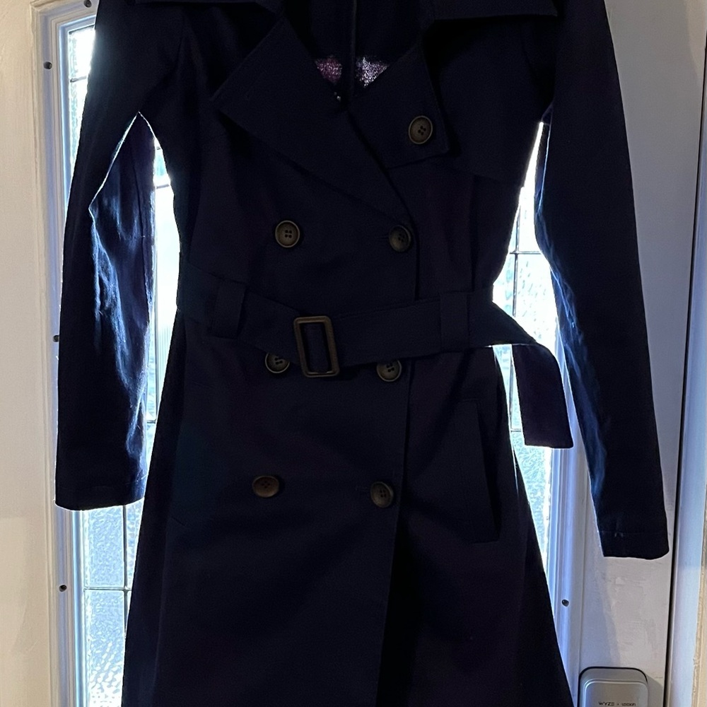 Barneys New York Navy Trench Coat
